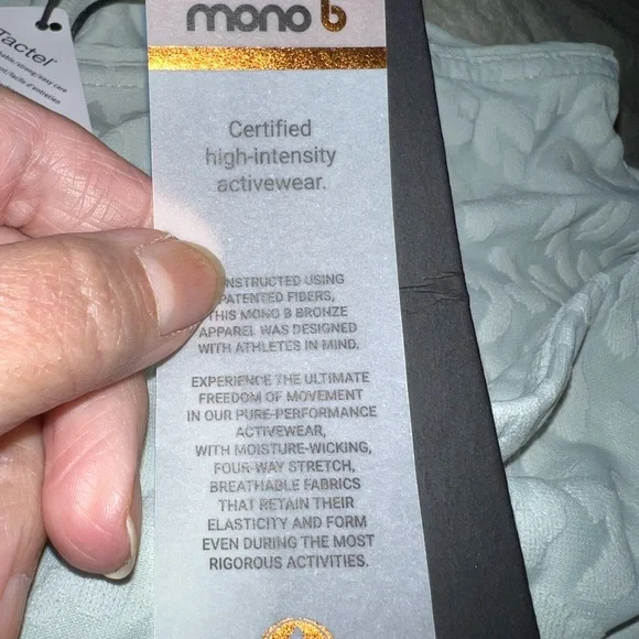 NWT MONO B Textured Jacquard Leopard Tummy Control Double Layered Leggings - Picture 6 of 9